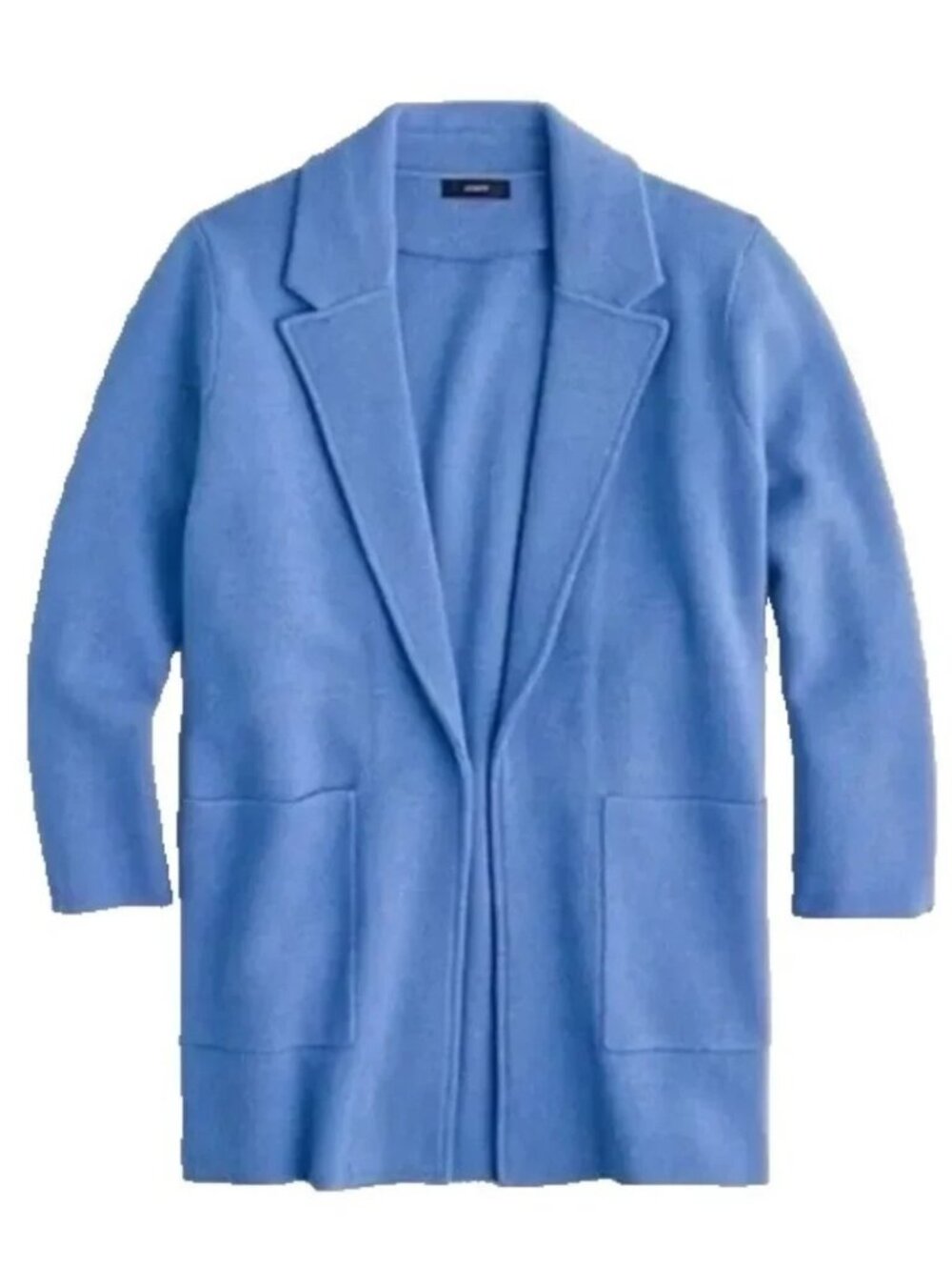 NWT J.Crew Sophie Open-Front Sweater Blazer in Heather Blue Knit Cardigan M $148